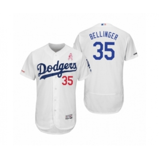 Men's Cody Bellinger Los Angeles Dodgers #35 White 2019 Mothers Day Flex Base Home Jersey - Ujersey