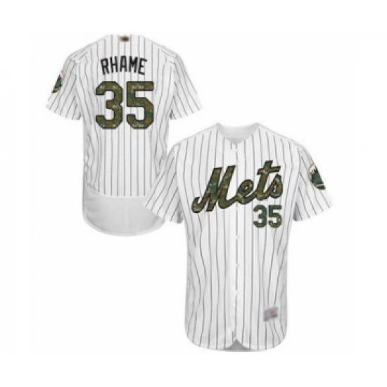 Men's New York Mets #35 Jacob Rhame Authentic White 2016 Memorial Day Fashion Flex Base Baseball Player Jersey