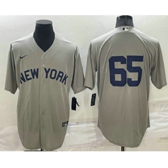 Men's New York Yankees #65 Nestor Cortes 2021 Grey Field of Dreams Cool Base Stitched Baseball Jersey - Ujersey