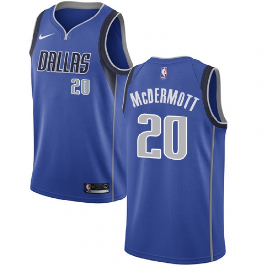 Men's Nike Dallas Mavericks #20 Doug McDermott Swingman Royal Blue Road NBA Jersey - Icon Edition - Ujersey