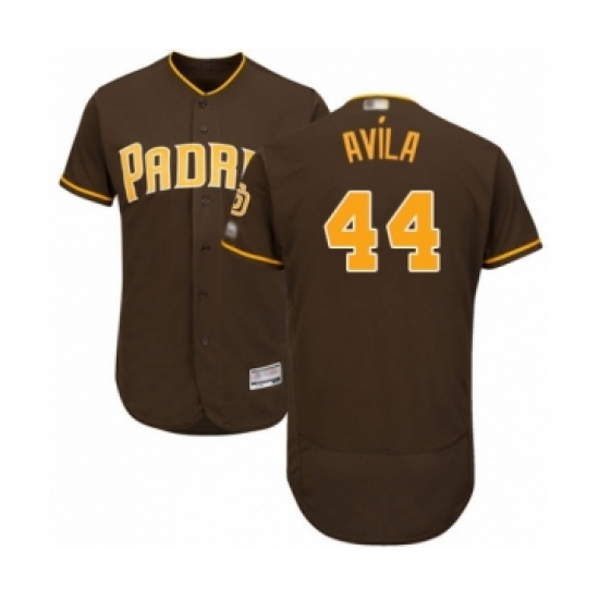 Men's San Diego Padres #44 Pedro Avila Brown Alternate Flex Base Authentic Collection Baseball Player Jersey - Ujersey