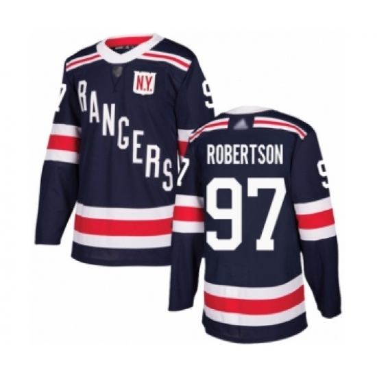 Men's New York Rangers #97 Matthew Robertson Authentic Navy Blue 2018 Winter Classic Hockey Jersey - Ujersey