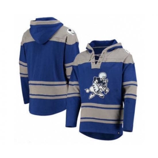 Men's Dallas Cowboys Navy 47 Throwback Pullover Football Hoodie - Ujersey