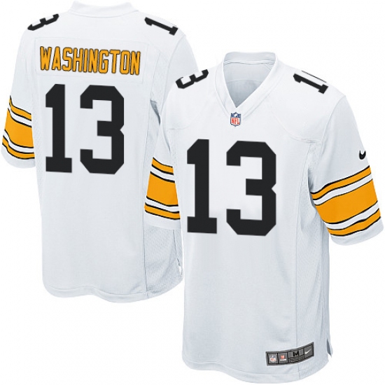 Men's Nike Pittsburgh Steelers #13 James Washington Game White NFL Jersey - Ujersey