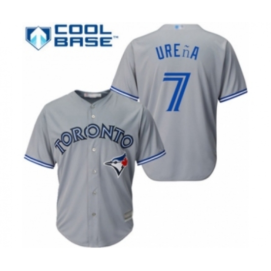 Youth Toronto Blue Jays #7 Richard Urena Authentic Grey Road Baseball Player Jersey - Ujersey