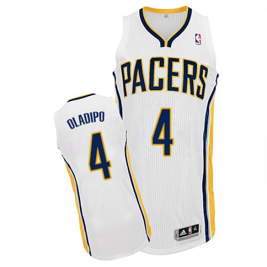Men's Adidas Indiana Pacers #4 Victor Oladipo Authentic White Home NBA Jersey