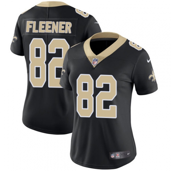 Women's Nike New Orleans Saints #82 Coby Fleener Black Team Color Vapor Untouchable Limited Player NFL Jersey - Ujersey