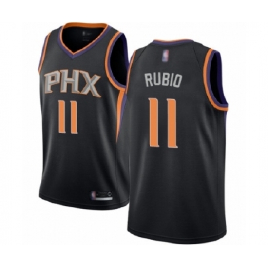 Women's Phoenix Suns #11 Ricky Rubio Swingman Black Basketball Jersey Statement Edition - Ujersey