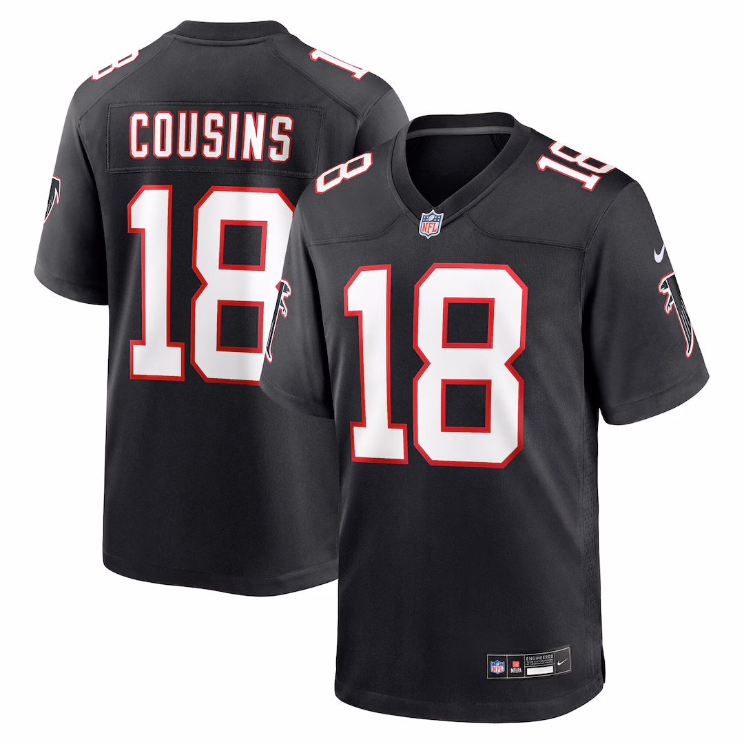 Youth Atlanta Falcons Kirk Cousins Nike Black Game Jersey - Ujersey