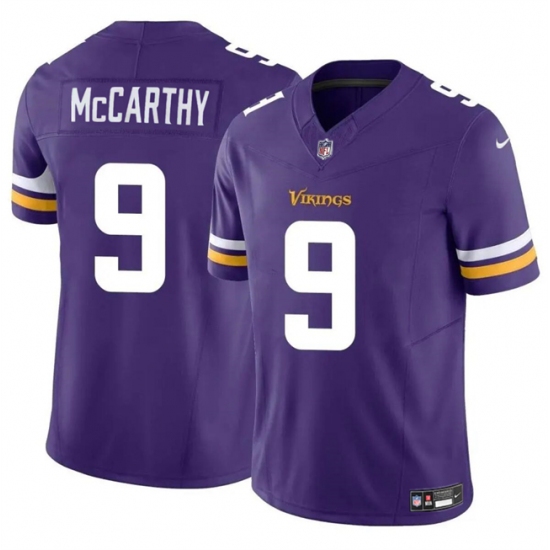 Youth Minnesota Vikings #9 J.J. McCarthy Purple 2024 Draft F.U.S.E. Vapor Untouchable Limited Football Stitched Jersey - Ujersey