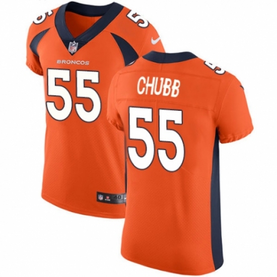 Men's Nike Denver Broncos #55 Bradley Chubb Orange Team Color Vapor Untouchable Elite Player NFL Jersey - Ujersey