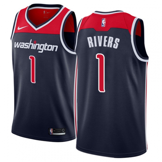 Women's Nike Washington Wizards #1 Austin Rivers Swingman Navy Blue NBA Jersey Statement Edition - Ujersey