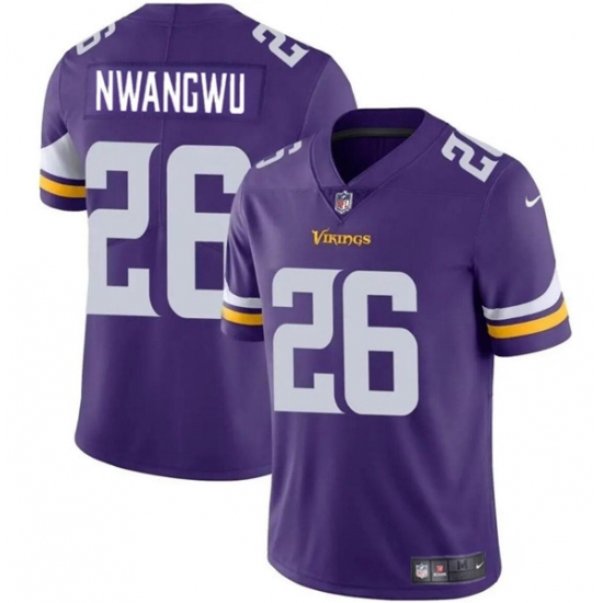 Men's Minnesota Vikings #26 Kene Nwangwu Purple Vapor Untouchable Limited Stitched Jersey - Ujersey