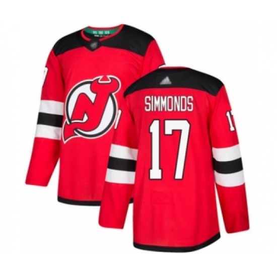 Youth New Jersey Devils #17 Wayne Simmonds Authentic Red Home Hockey Jersey - Ujersey