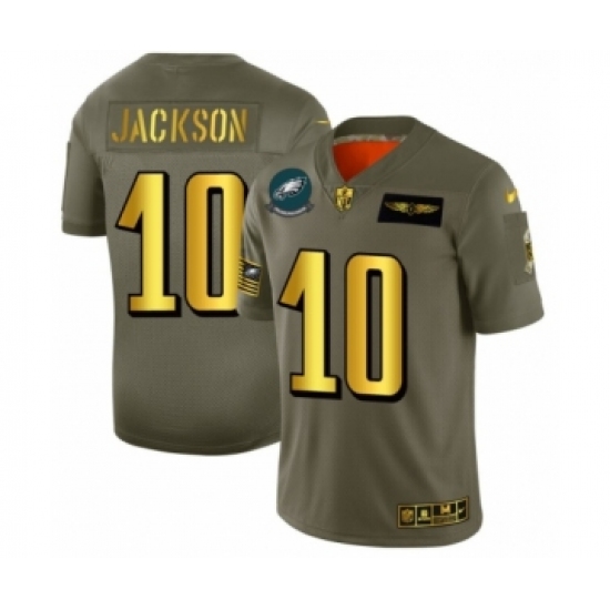 Men's Philadelphia Eagles #10 DeSean Jackson Limited Olive Gold 2019 Salute to Service Football Jersey - Ujersey