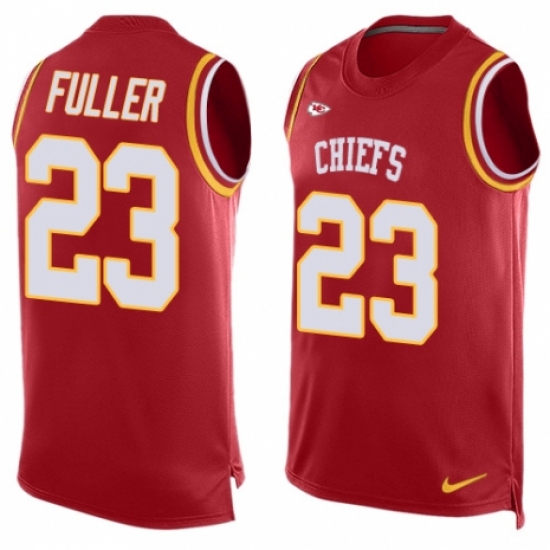 Men's Nike Kansas City Chiefs #23 Kendall Fuller Limited Red Player Name & Number Tank Top NFL Jersey - Ujersey