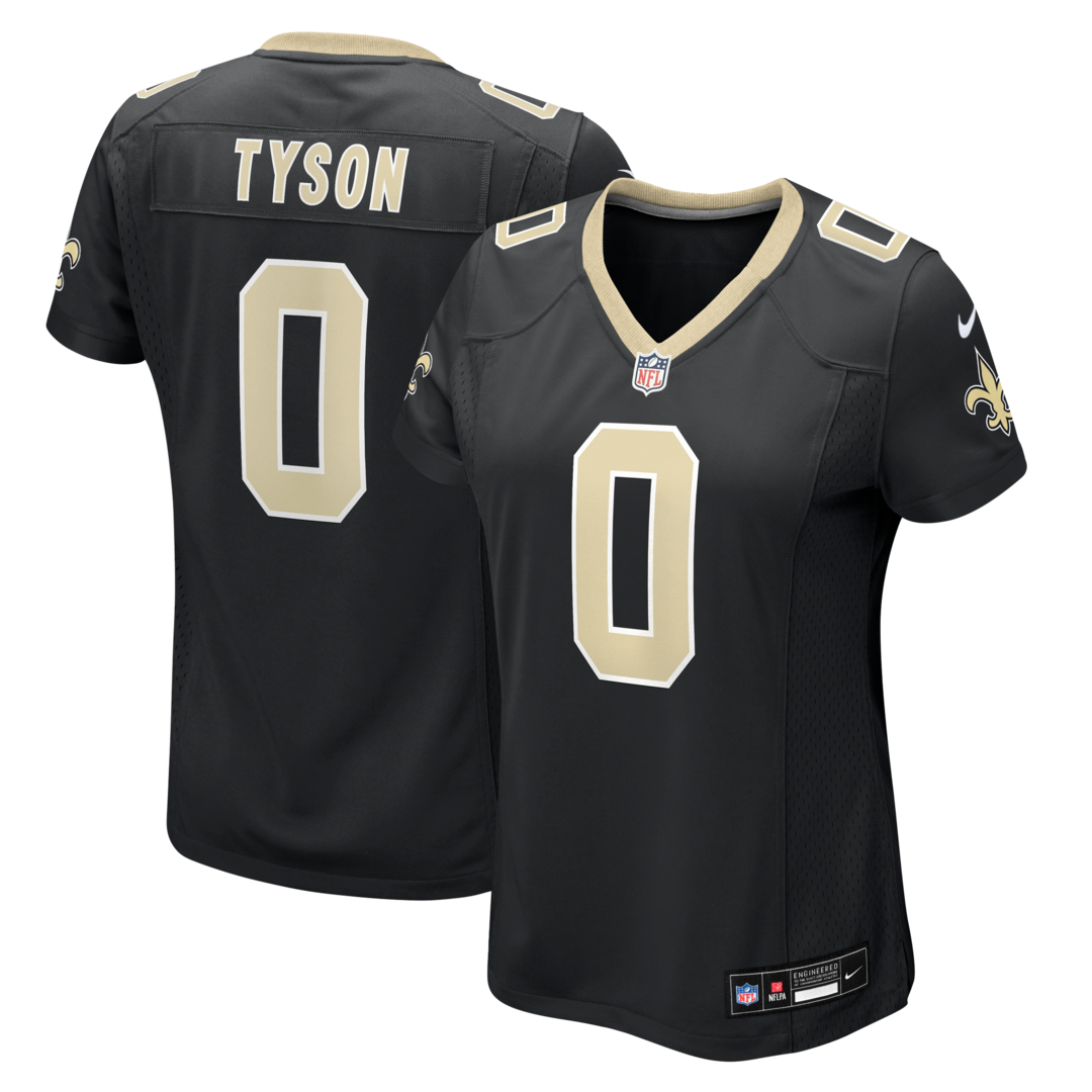 Women's New Orleans Saints Jordyn Tyson Nike Black Game Jersey - Ujersey