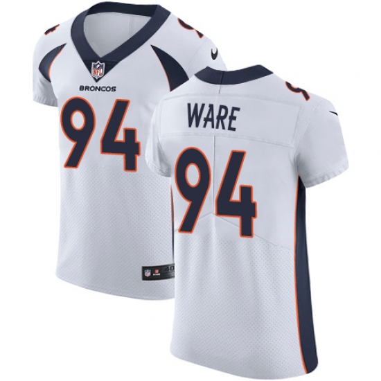 Men's Nike Denver Broncos #94 DeMarcus Ware White Vapor Untouchable Elite Player NFL Jersey - Ujersey