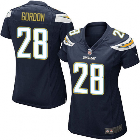 Women's Nike Los Angeles Chargers #28 Melvin Gordon Game Navy Blue Team Color NFL Jersey - Ujersey