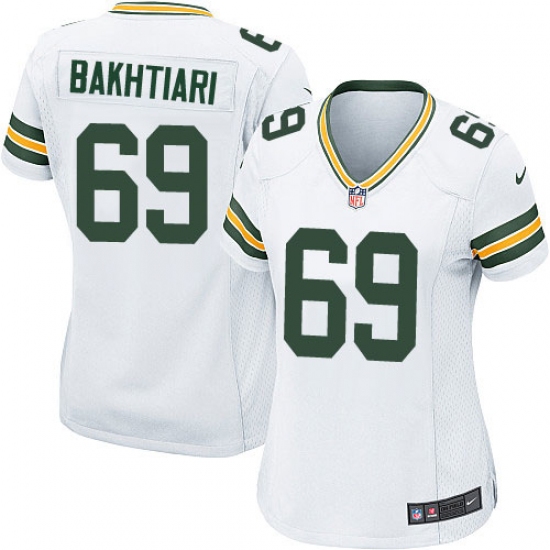 Women's Nike Green Bay Packers #69 David Bakhtiari Game White NFL Jersey - Ujersey