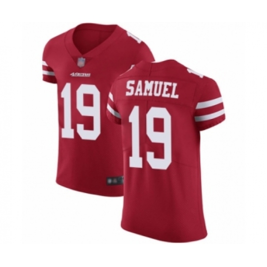 Men's San Francisco 49ers #19 Deebo Samuel Red Team Color Vapor Untouchable Elite Player Football Jersey - Ujersey
