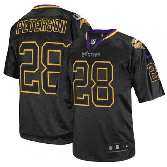 Men's Nike Minnesota Vikings #28 Adrian Peterson Elite Lights Out Black NFL Jersey - Ujersey