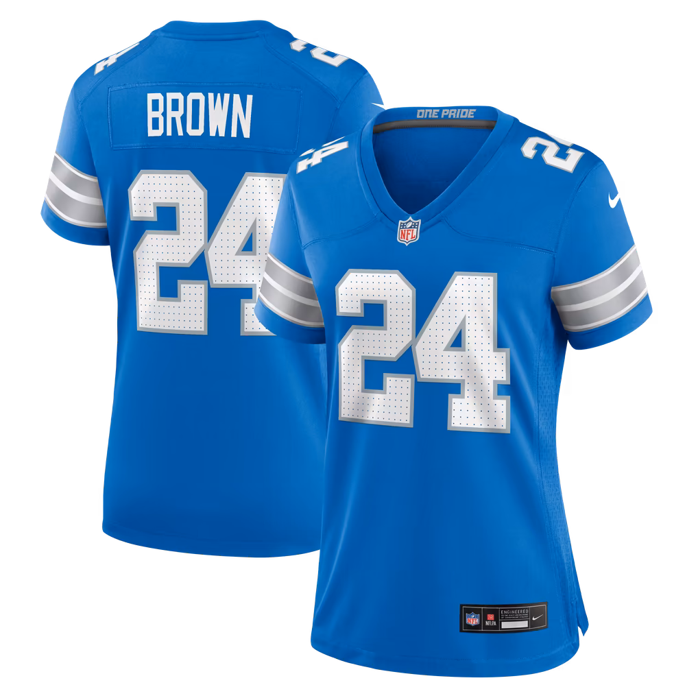Women's Detroit Lions Aamaris Brown Nike Blue Team Game Jersey - Ujersey