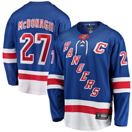 Men's New York Rangers #27 Ryan McDonagh Fanatics Branded Royal Blue Home Breakaway NHL Jersey - Ujersey