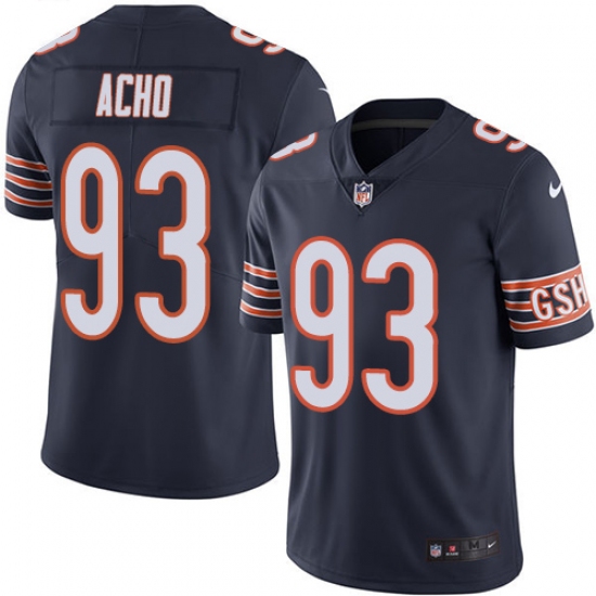 Youth Nike Chicago Bears #93 Sam Acho Navy Blue Team Color Vapor Untouchable Limited Player NFL Jersey - Ujersey
