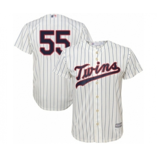 Men's Minnesota Twins #55 Taylor Rogers Replica Cream Alternate Cool Base Baseball Player Jersey - Ujersey