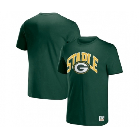 Men's Green Bay Packers x Staple Green Logo Lockup T-Shirt - Ujersey