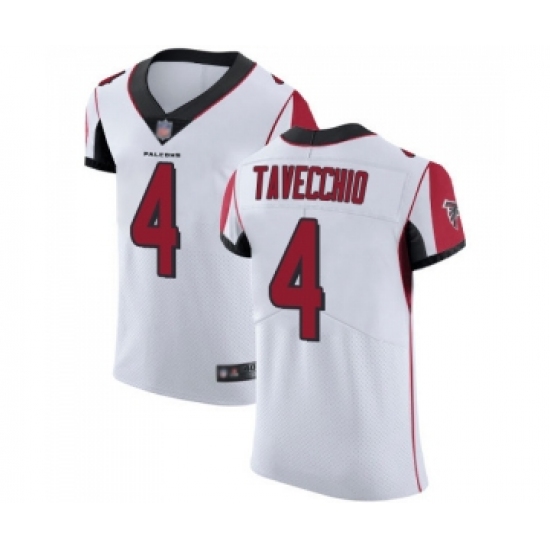 Men's Atlanta Falcons #4 Giorgio Tavecchio White Vapor Untouchable Elite Player Football Jersey - Ujersey