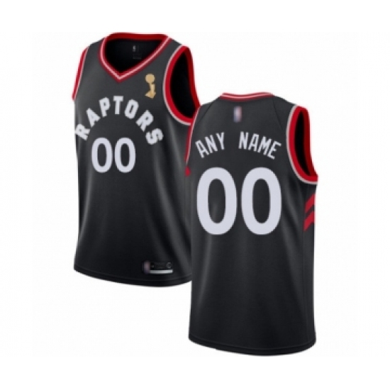Men's Toronto Raptors Customized Authentic Black 2019 Basketball Finals Champions Jersey Statement Edition - Ujersey