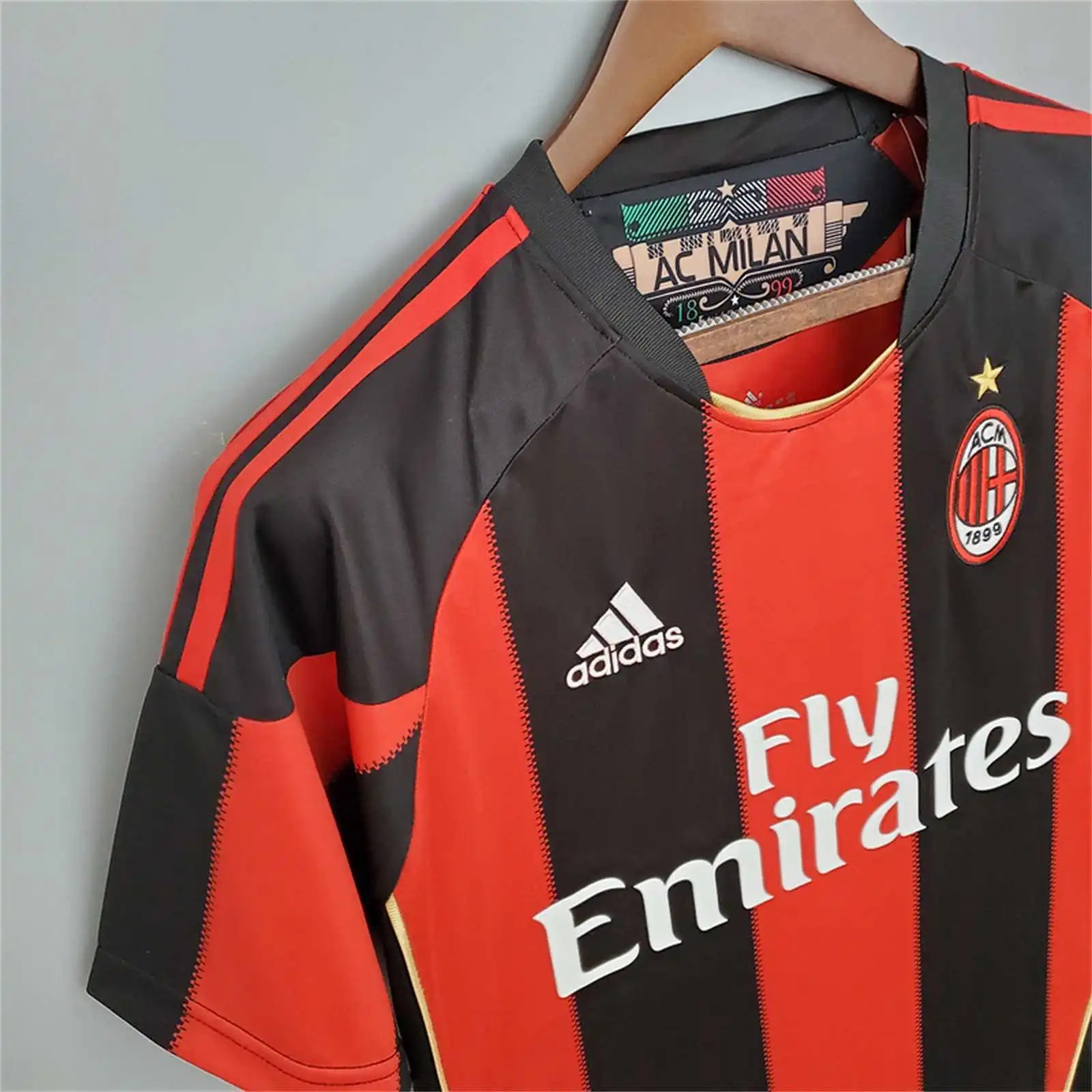 AC Milan Retro Soccer Jersey Home Custom Shirt 2010/11 - Ujersey Shop