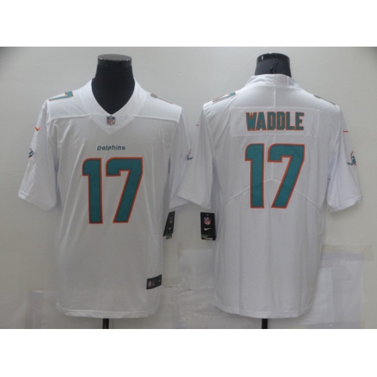 Men's Miami Dolphins #17 Jaylen Waddle White Nike Aqua 2021 Draft First Round Pick Leopard Jersey - Ujersey