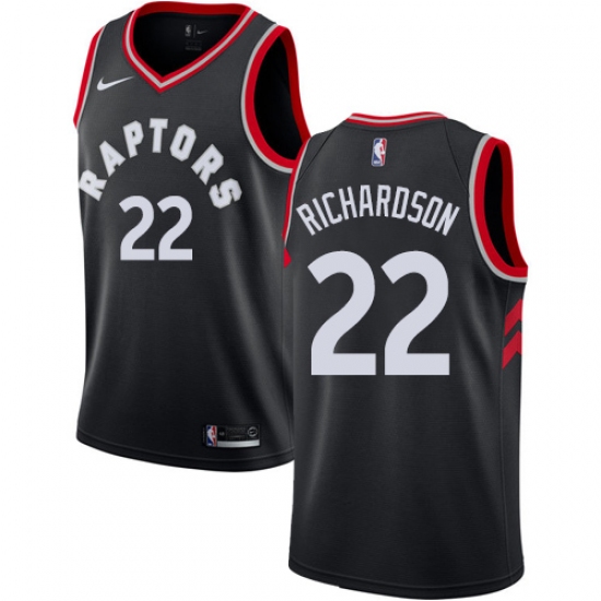 Women's Nike Toronto Raptors #22 Malachi Richardson Swingman Black NBA Jersey Statement Edition - Ujersey