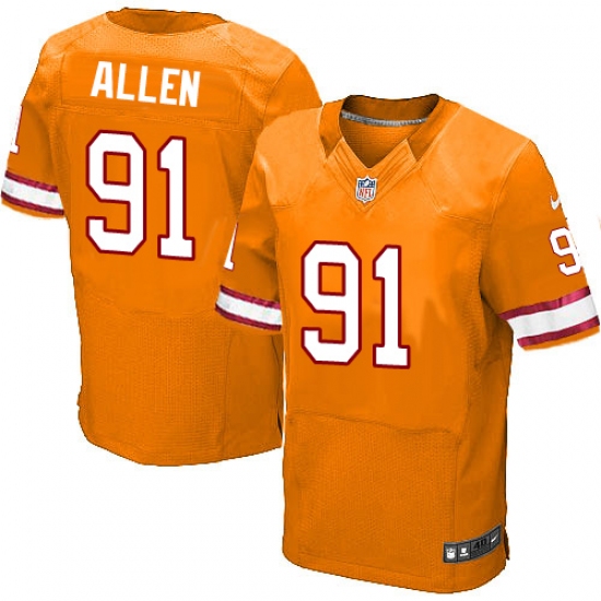 Men's Nike Tampa Bay Buccaneers #91 Beau Allen Elite Orange Glaze Alternate NFL Jersey - Ujersey