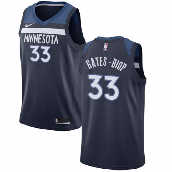 Women's Nike Minnesota Timberwolves #33 Keita Bates-Diop Swingman Navy Blue NBA Jersey - Icon Edition - Ujersey
