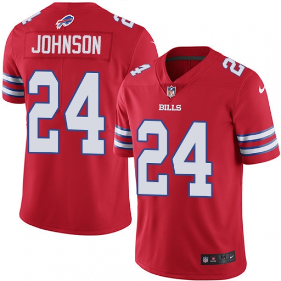 Youth Nike Buffalo Bills #24 Leonard Johnson Limited Red Rush Vapor Untouchable NFL Jersey - Ujersey