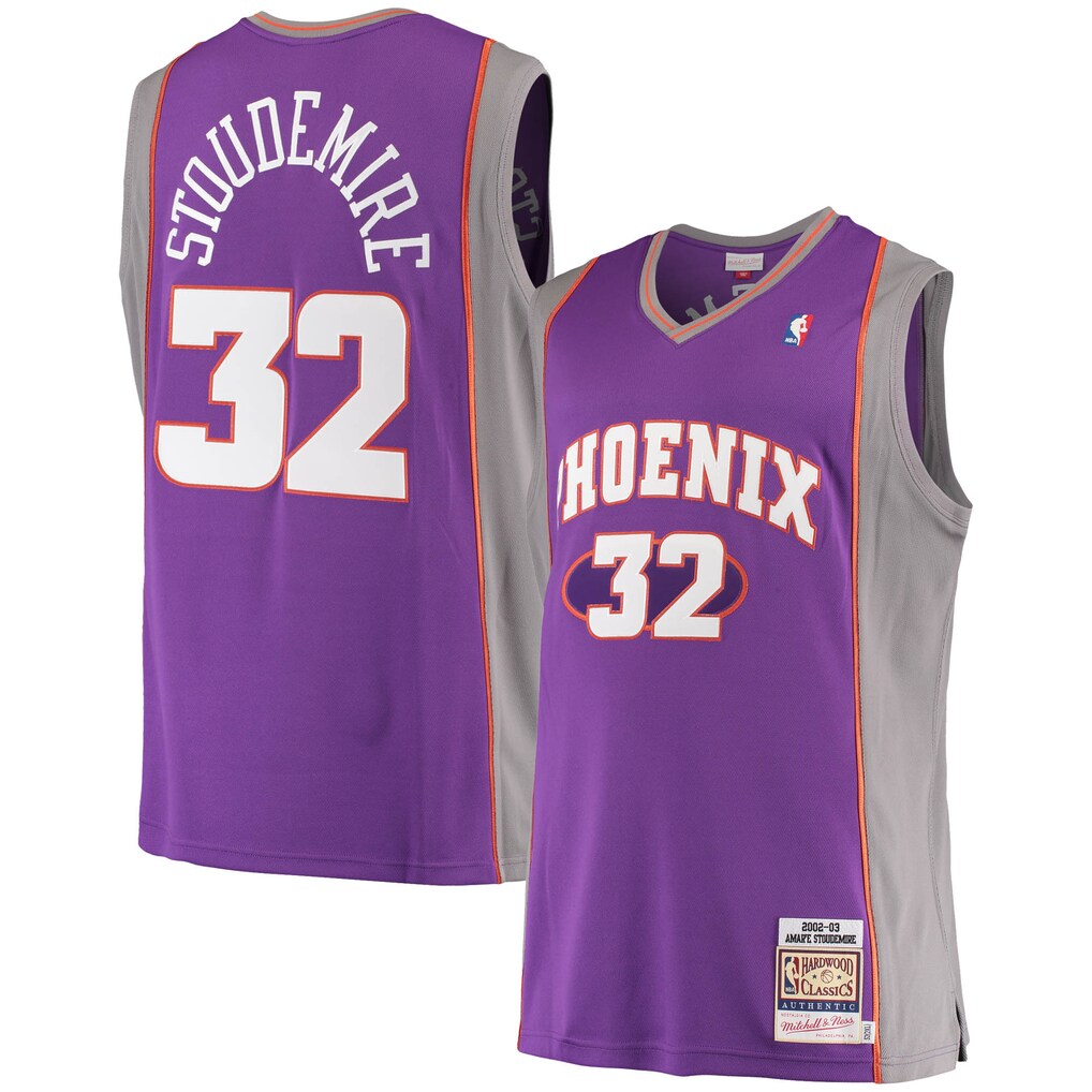 Men's Phoenix Suns Amar'e Stoudemire Mitchell & Ness Purple Hardwood Classics Authentic Jersey - Ujersey