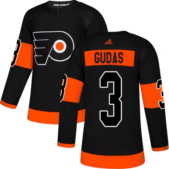 Youth Adidas Philadelphia Flyers #3 Radko Gudas Premier Black Alternate NHL Jersey - Ujersey