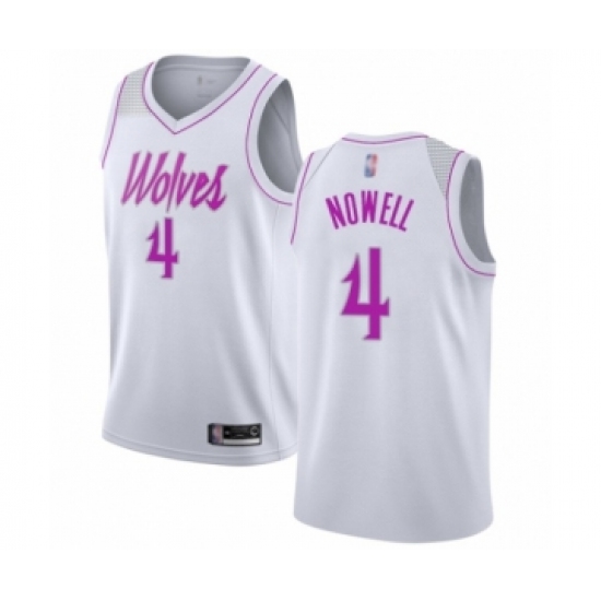 Men's Minnesota Timberwolves #4 Jaylen Nowell White Swingman Jersey - Earned Edition - Ujersey