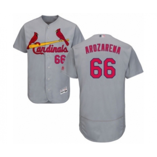 Men's St. Louis Cardinals #66 Randy Arozarena Grey Road Flex Base Authentic Collection Baseball Player Jersey - Ujersey