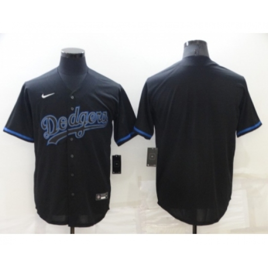 Men's Los Angeles Dodgers Blank Lights Out Black Fashion Stitched MLB Cool Base Nike Jersey - Ujersey