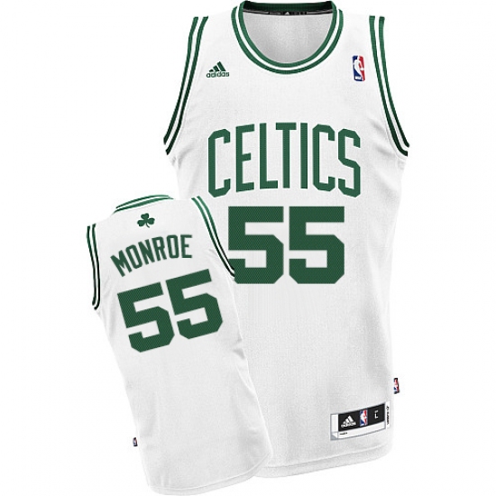 Youth Adidas Boston Celtics #55 Greg Monroe Swingman White Home NBA Jersey - Ujersey
