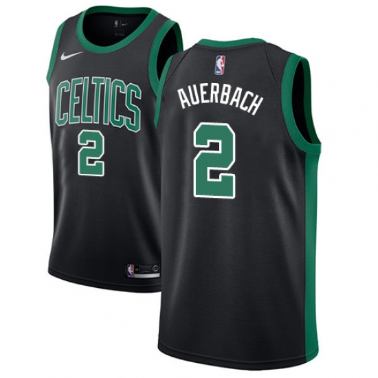 Men's Adidas Boston Celtics #2 Red Auerbach Swingman Black NBA Jersey - Statement Edition - Ujersey