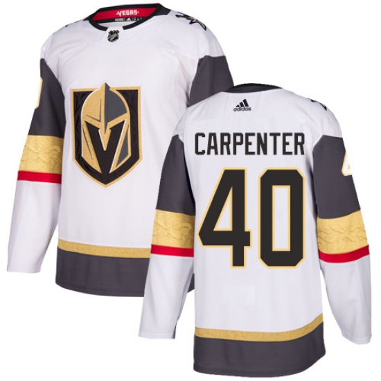 Men's Adidas Vegas Golden Knights #40 Ryan Carpenter Authentic White Away NHL Jersey - Ujersey
