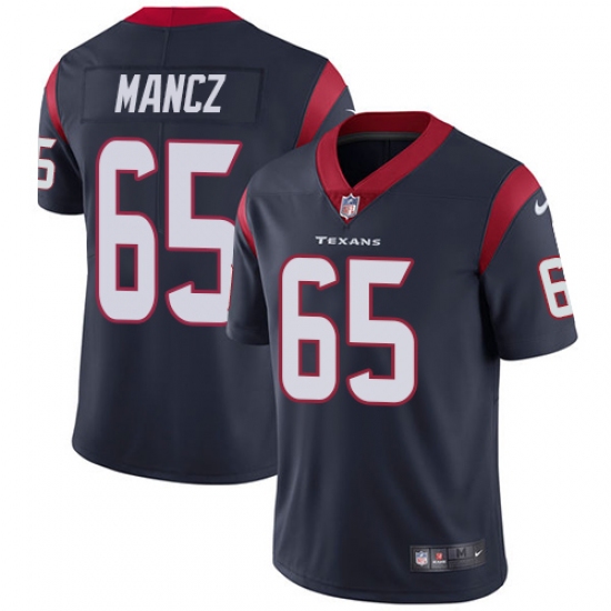 Youth Nike Houston Texans #65 Greg Mancz Limited Navy Blue Team Color Vapor Untouchable NFL Jersey - Ujersey