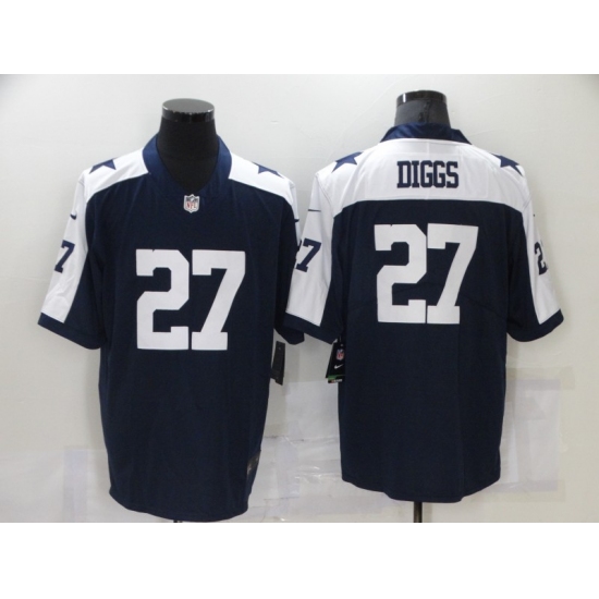 Men's Dallas Cowboys #27 Trevon Diggs Blue Throwback Limited Stitched Football Jersey - Ujersey