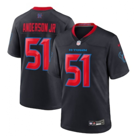 Men's Houston Texans #51 Will Anderson Jr. Nike Navy 2nd Alternate Game Jersey - Ujersey